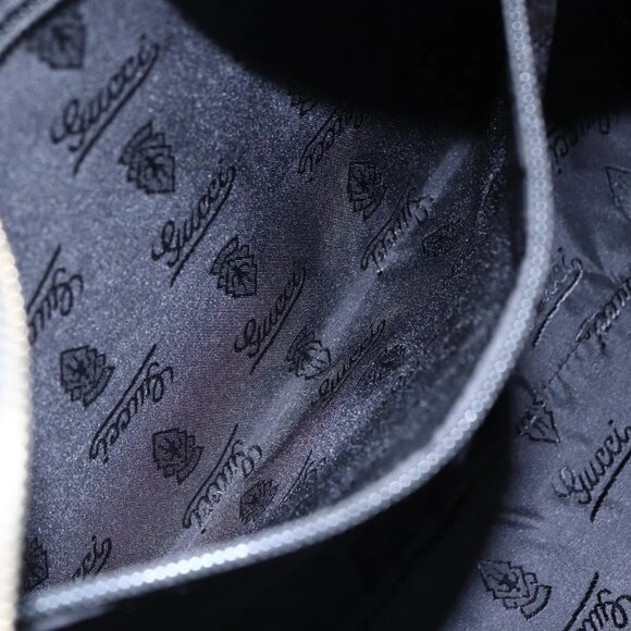 GUCCI GG Canvas Guccissima Shoulder Bag Leather Black Gold 201446 Auth ep11249 - Picture 13 of 16